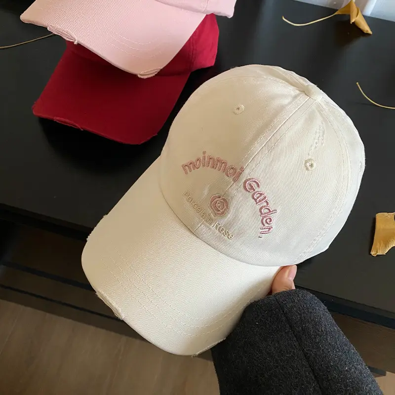 Women Pink Baseball Cap Wide Brim Same Style - Image 5