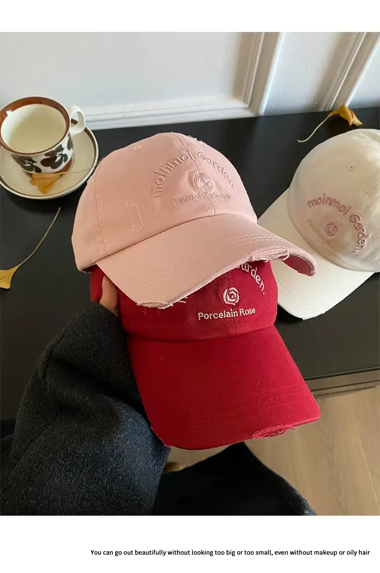 Women Pink Baseball Cap Wide Brim Same Style — feature 14