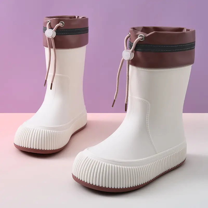 Wholesale mid-barrel corset eva rain boots women's adult non-slip water shoes kitchen sea-driven soft bottom wear-resistant fashion rain boots - Image 5