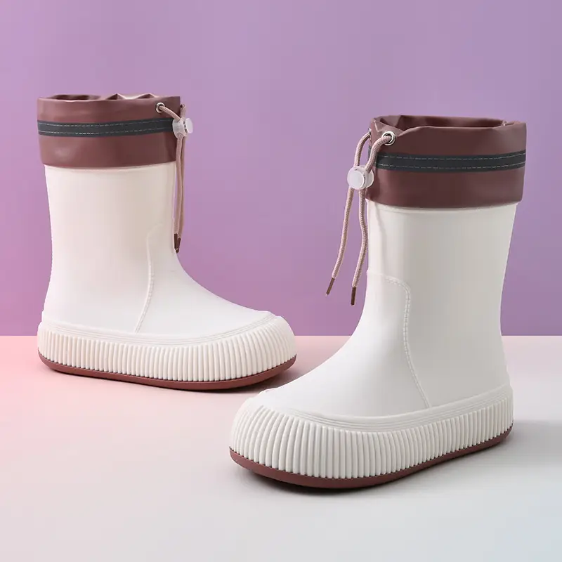 Wholesale mid-barrel corset eva rain boots women's adult non-slip water shoes kitchen sea-driven soft bottom wear-resistant fashion rain boots - Image 6