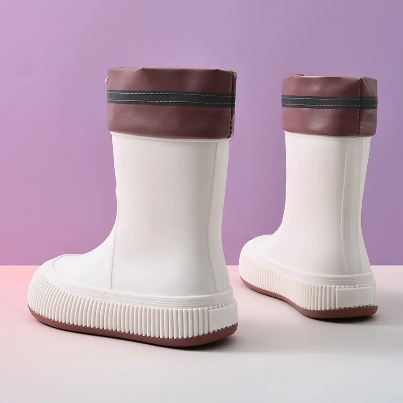 Wholesale mid-barrel corset eva rain boots women's adult non-slip water shoes kitchen sea-driven soft bottom wear-resistant fashion rain boots - Image 7