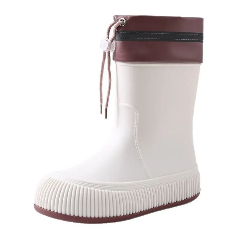 Wholesale mid-barrel corset eva rain boots women's adult non-slip water shoes kitchen sea-driven soft bottom wear-resistant fashion rain boots - Image 8