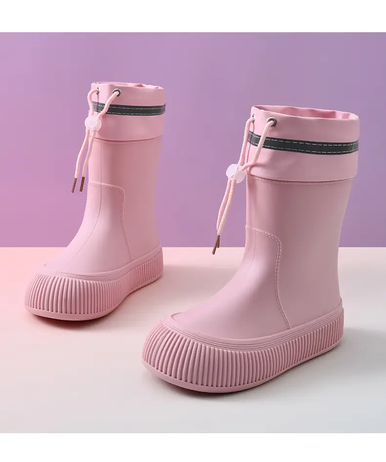 Wholesale mid-barrel corset eva rain boots women's adult non-slip water shoes kitchen sea-driven soft bottom wear-resistant fashion rain boots — feature 14