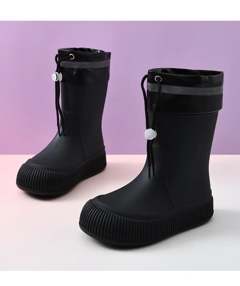 Wholesale mid-barrel corset eva rain boots women's adult non-slip water shoes kitchen sea-driven soft bottom wear-resistant fashion rain boots — feature 16