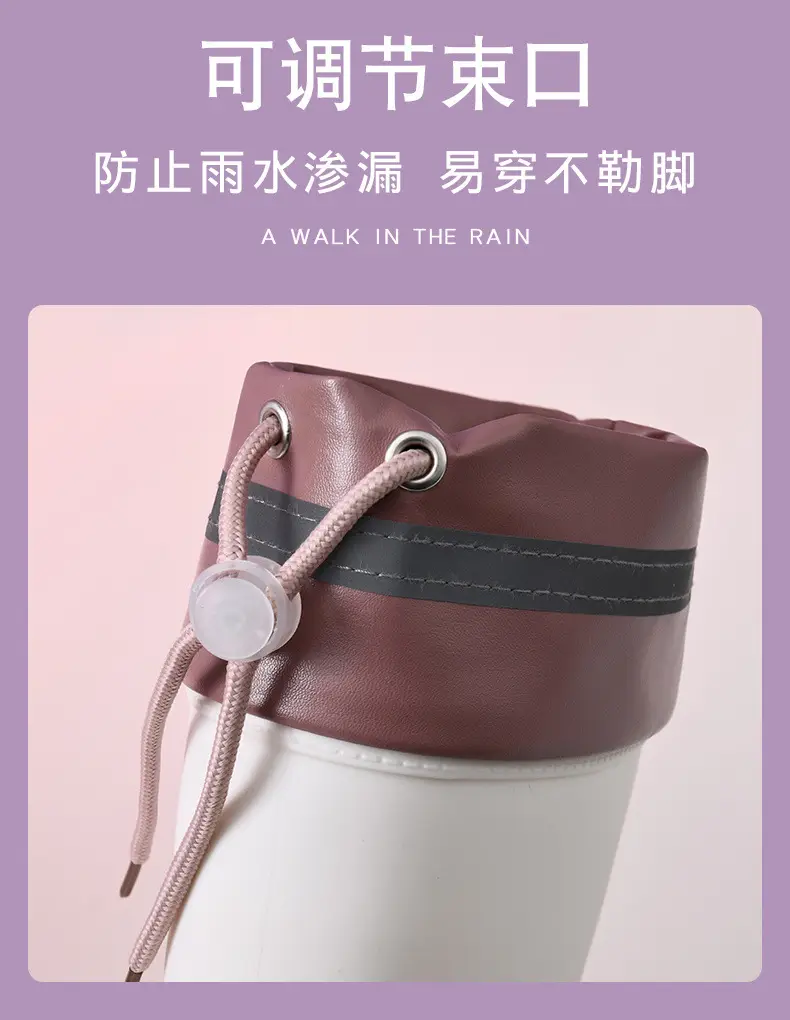 Wholesale mid-barrel corset eva rain boots women's adult non-slip water shoes kitchen sea-driven soft bottom wear-resistant fashion rain boots — feature 8