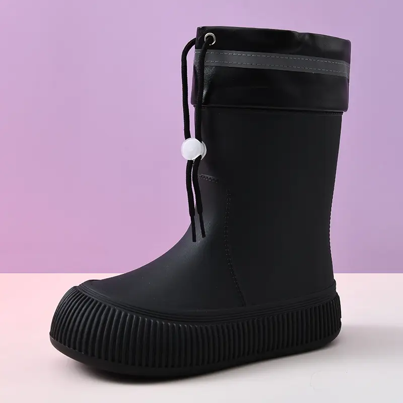 Wholesale mid-barrel corset eva rain boots women's adult non-slip water shoes kitchen sea-driven soft bottom wear-resistant fashion rain boots - Image 2