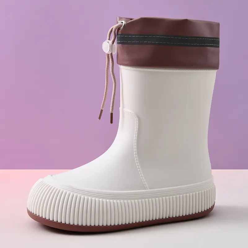 Wholesale mid-barrel corset eva rain boots women's adult non-slip water shoes kitchen sea-driven soft bottom wear-resistant fashion rain boots - Image 3