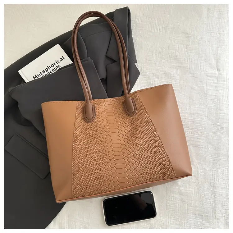 Women Crossbody Tote Bag Cream Large Capacity Spring Summer Commuter Bag — feature 11