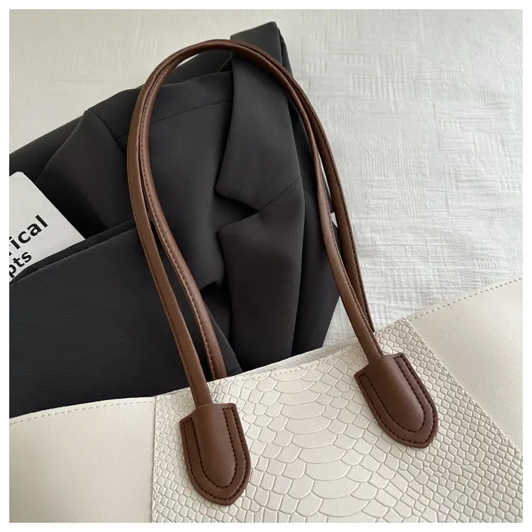 Women Crossbody Tote Bag Cream Large Capacity Spring Summer Commuter Bag — feature 27
