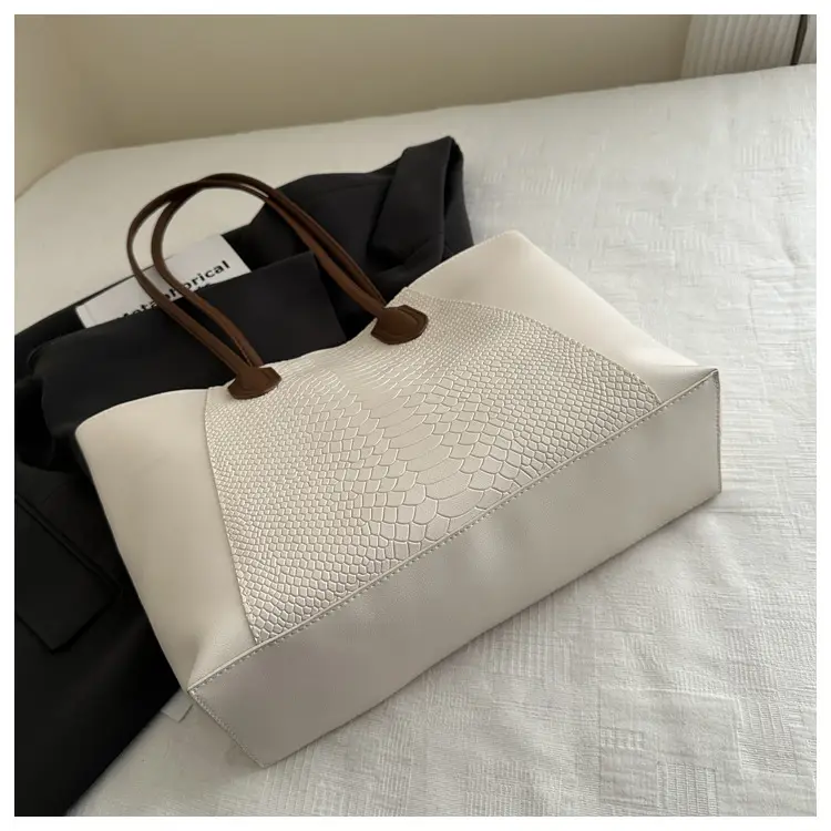 Women Crossbody Tote Bag Cream Large Capacity Spring Summer Commuter Bag — feature 28
