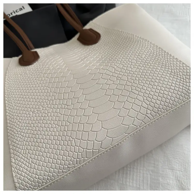 Women Crossbody Tote Bag Cream Large Capacity Spring Summer Commuter Bag — feature 29