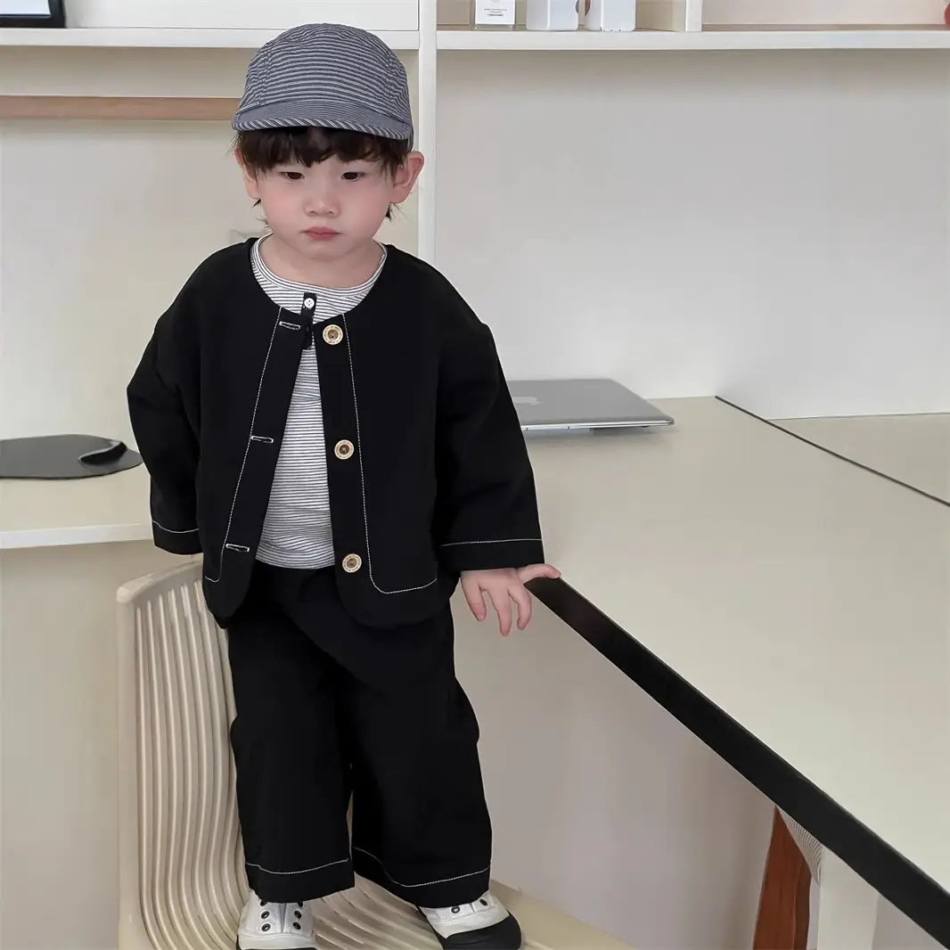 Boys Denim Jacket Spring Kids 2026 Korean Style - Image 2
