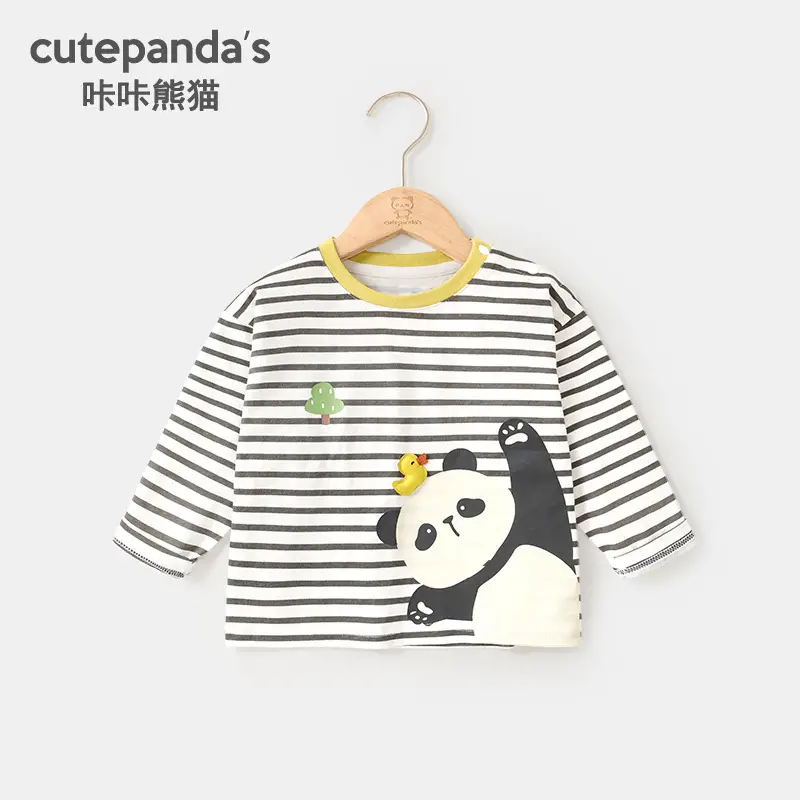 Kaka Panda Boys Long Sleeve T-Shirt Spring Outfit - Image 3