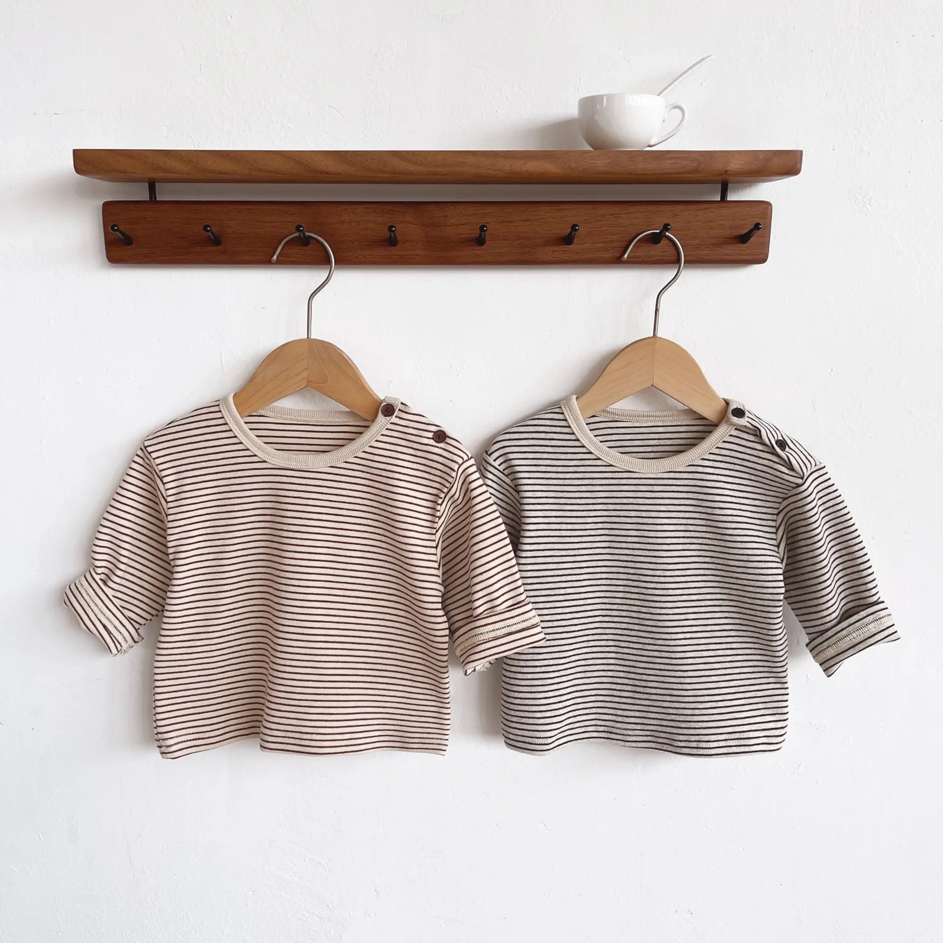 Children Striped Long Sleeve T Shirt Baby Set - Image 6