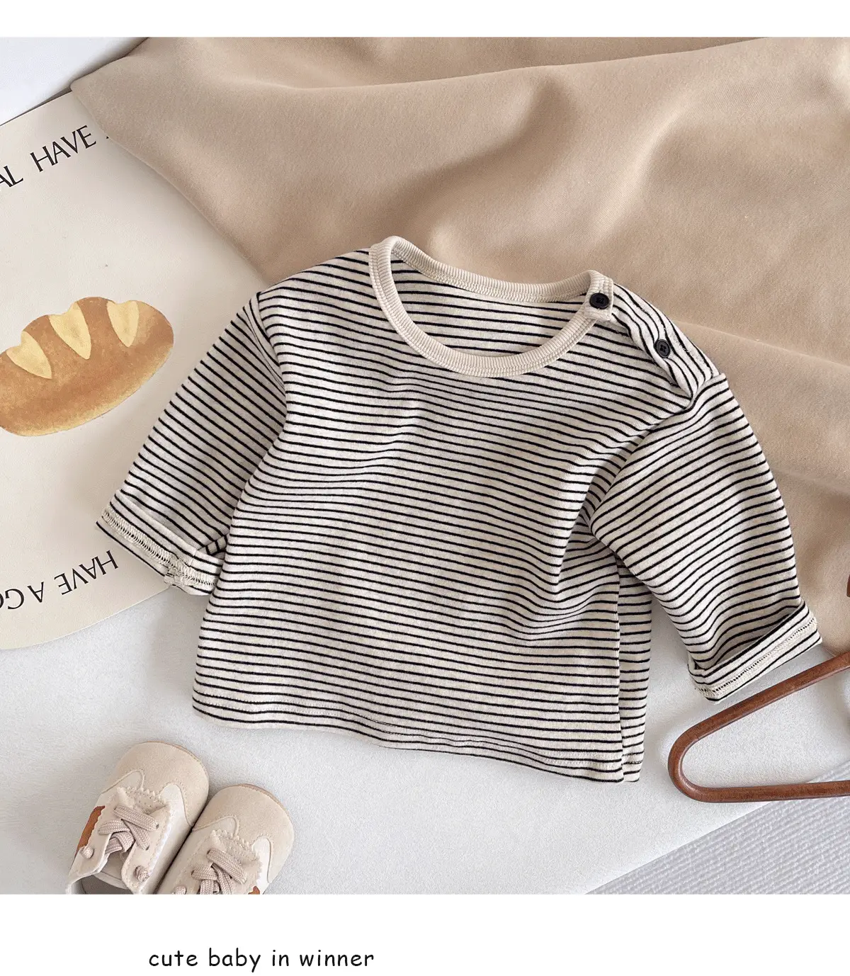 Children Striped Long Sleeve T Shirt Baby Set — feature 11
