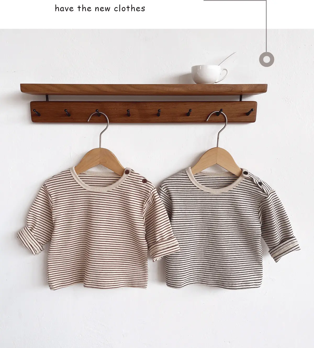 Children Striped Long Sleeve T Shirt Baby Set — feature 12