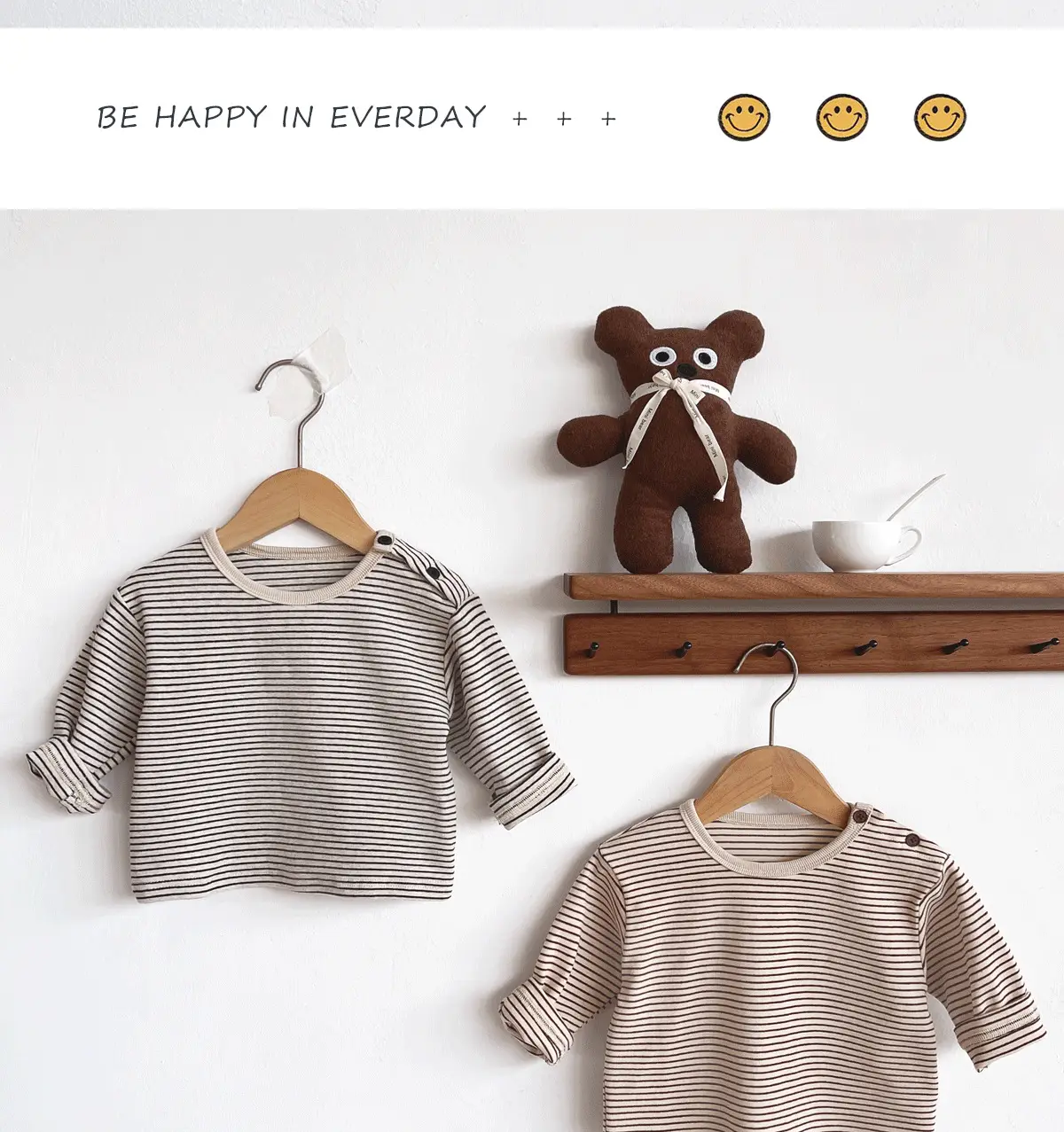 Children Striped Long Sleeve T Shirt Baby Set — feature 13
