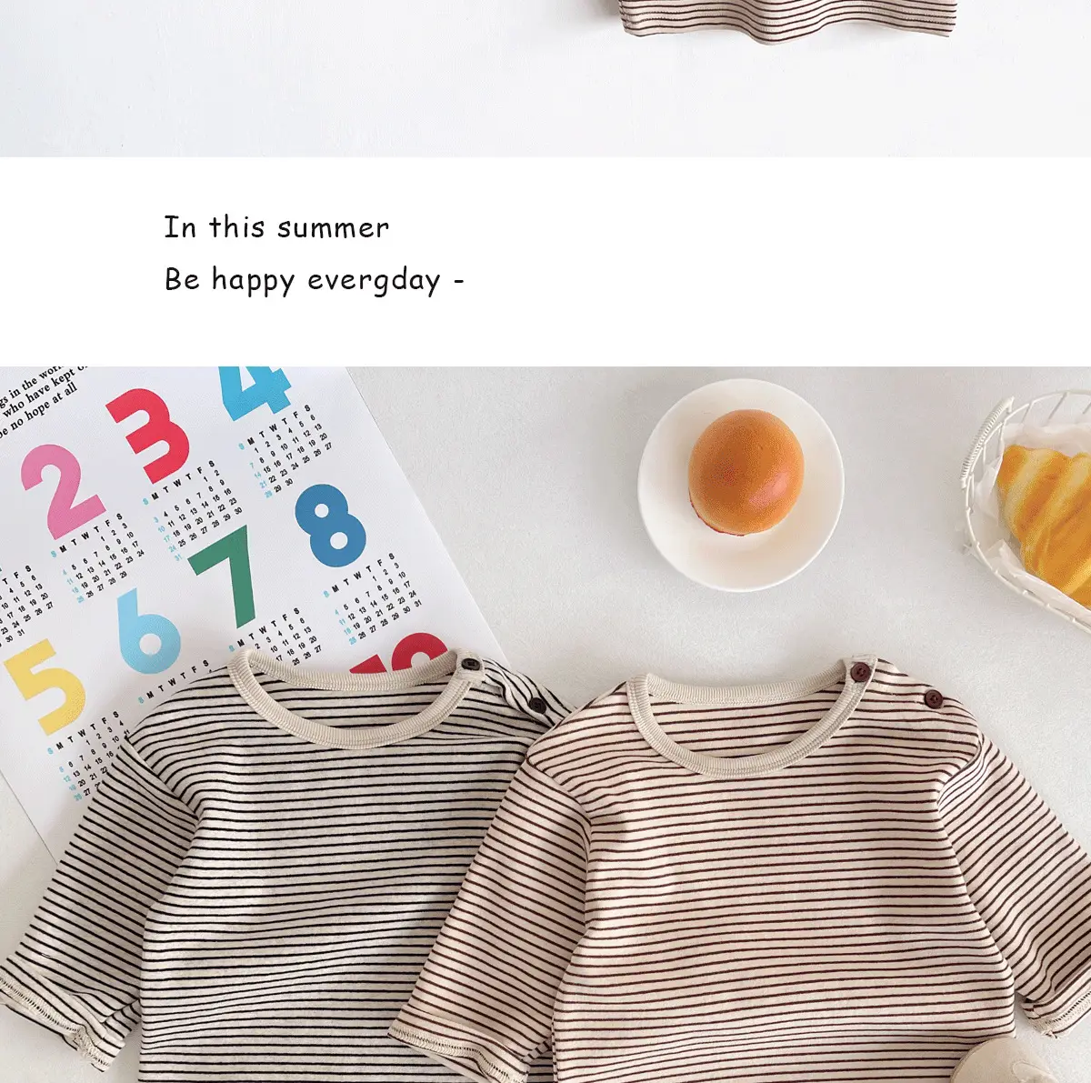 Children Striped Long Sleeve T Shirt Baby Set — feature 14