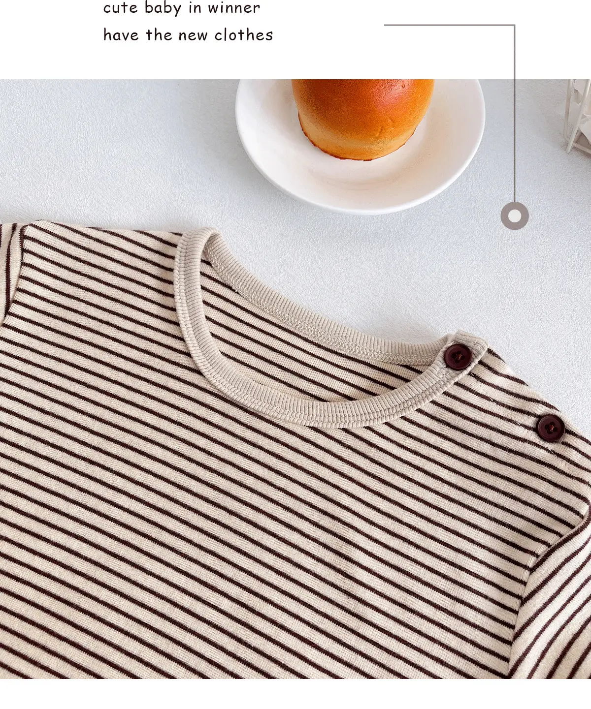 Children Striped Long Sleeve T Shirt Baby Set — feature 25