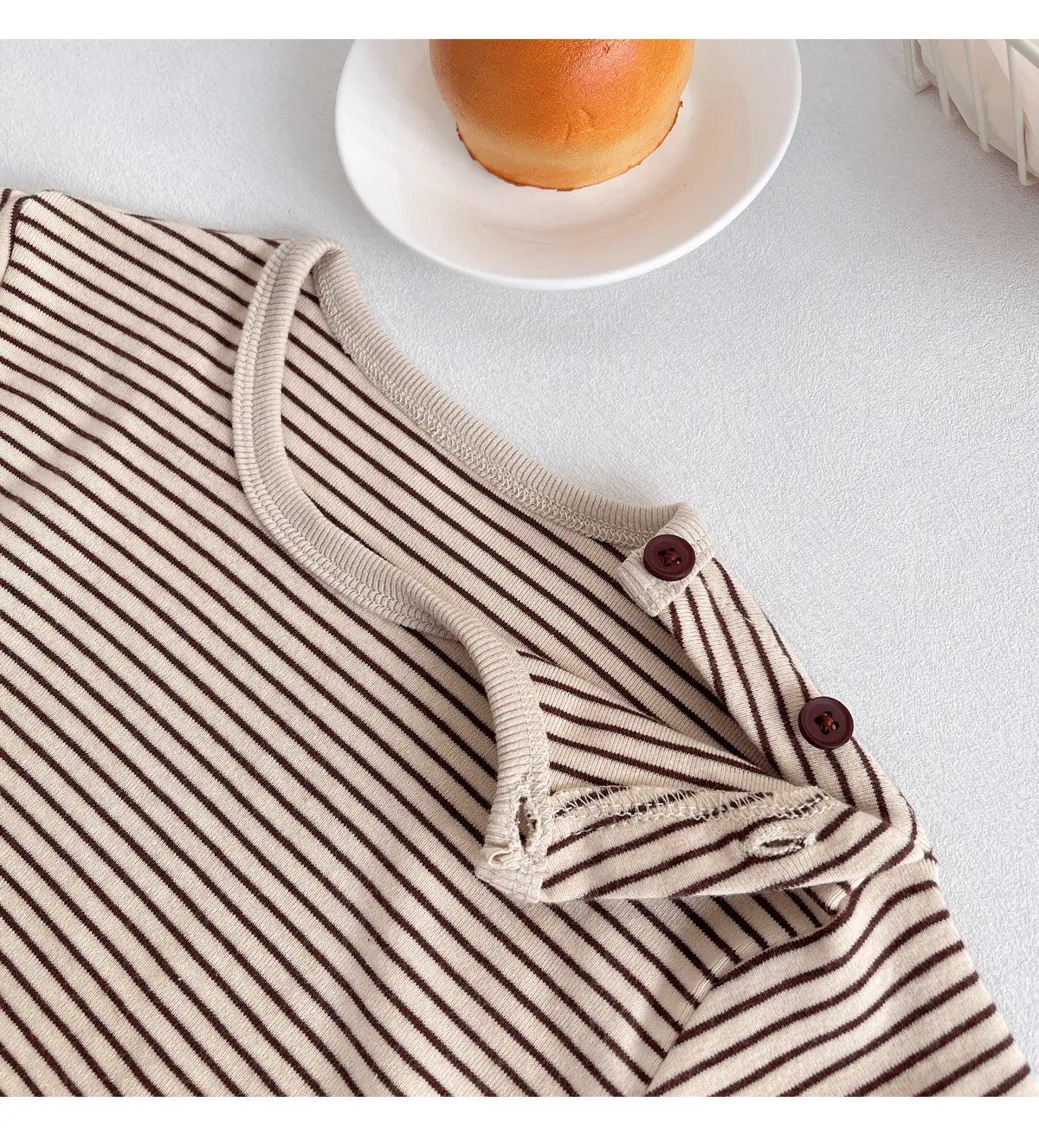 Children Striped Long Sleeve T Shirt Baby Set — feature 26