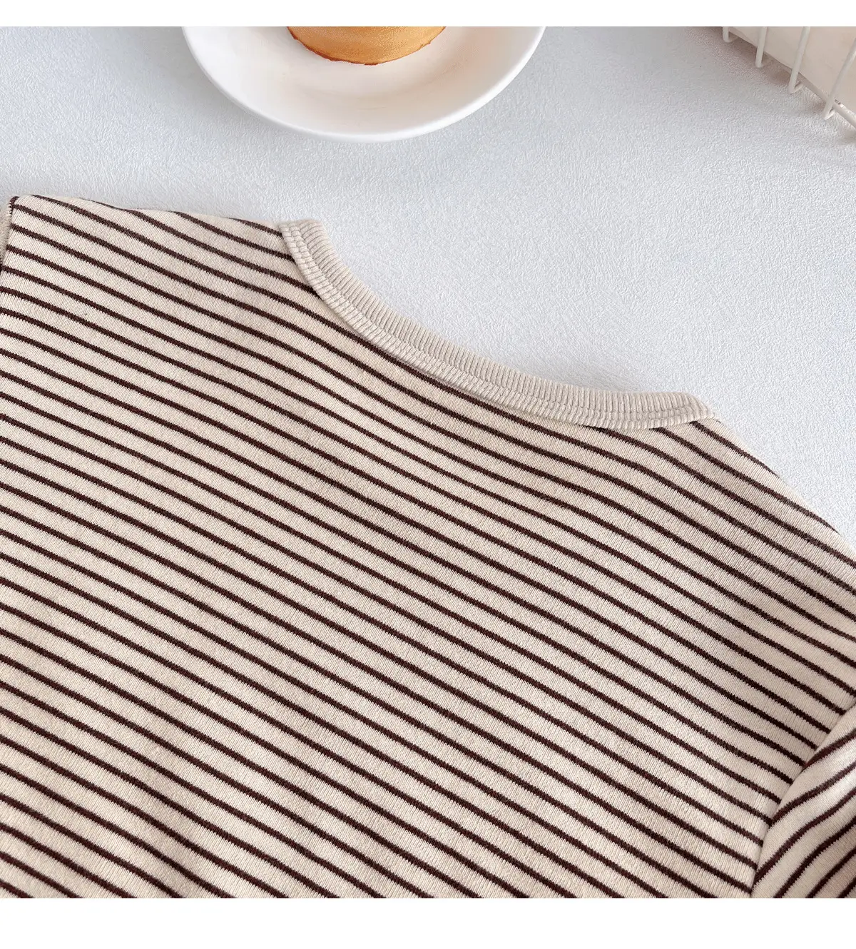 Children Striped Long Sleeve T Shirt Baby Set — feature 28