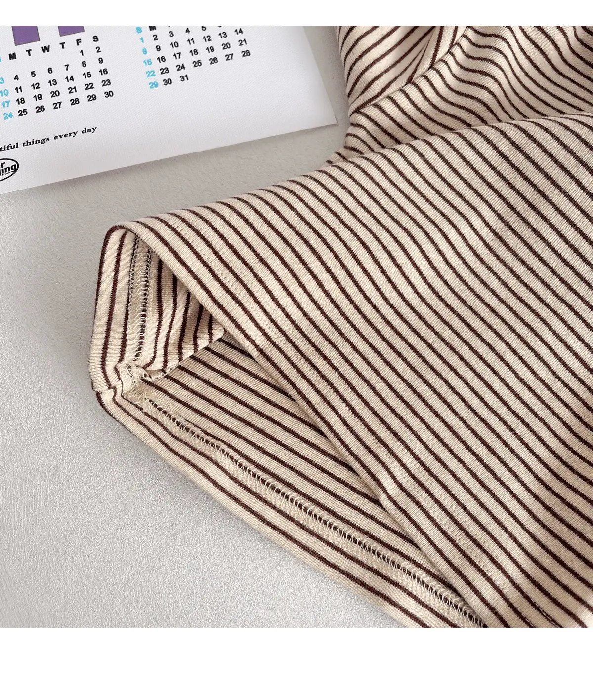 Children Striped Long Sleeve T Shirt Baby Set — feature 31