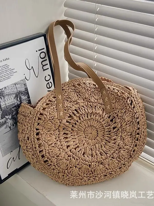 2025 Round Paper Rope Woven Bag for Women - Image 6