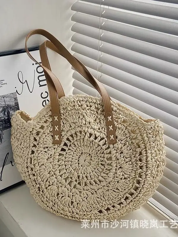 2025 Round Paper Rope Woven Bag for Women - Image 7