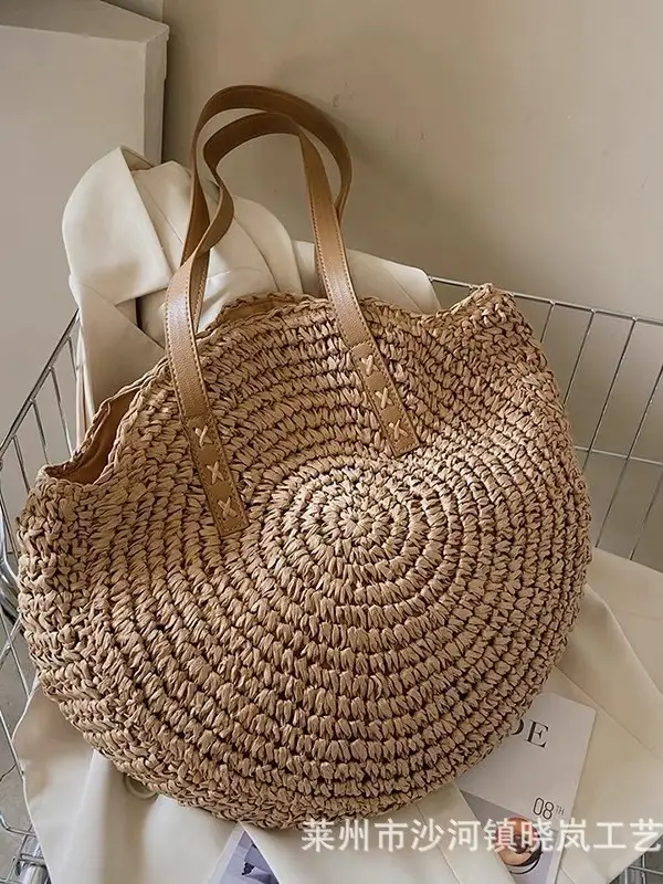2025 Round Paper Rope Woven Bag for Women - Image 8
