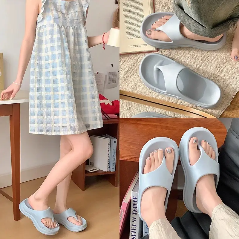 Women's Flip-Flops Slip-Flops Summer Non-Slip Korean Style Soft Bottom Thick Bottom Ins Trendy All-Match Comfortable Flip-Flops - Image 8