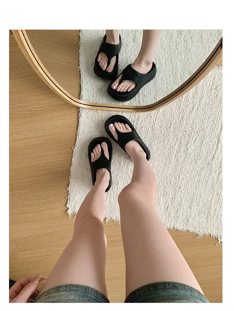 Women's Flip-Flops Slip-Flops Summer Non-Slip Korean Style Soft Bottom Thick Bottom Ins Trendy All-Match Comfortable Flip-Flops — feature 12