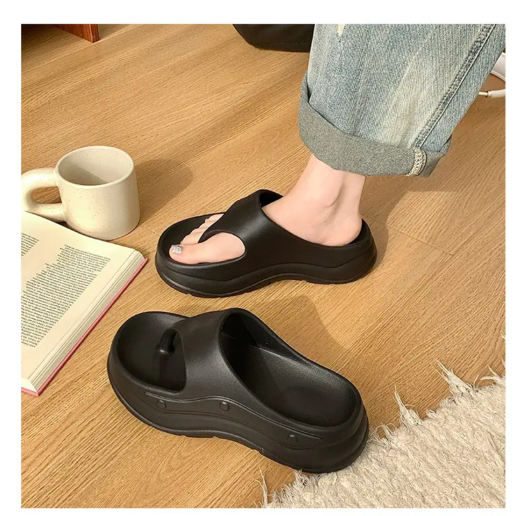 Women's Flip-Flops Slip-Flops Summer Non-Slip Korean Style Soft Bottom Thick Bottom Ins Trendy All-Match Comfortable Flip-Flops — feature 16
