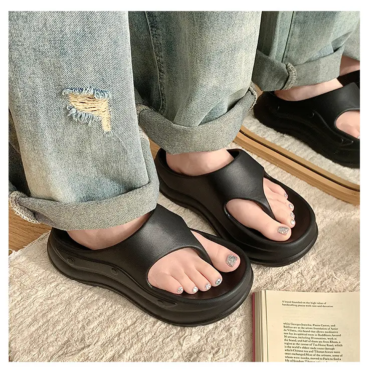 Women's Flip-Flops Slip-Flops Summer Non-Slip Korean Style Soft Bottom Thick Bottom Ins Trendy All-Match Comfortable Flip-Flops — feature 17