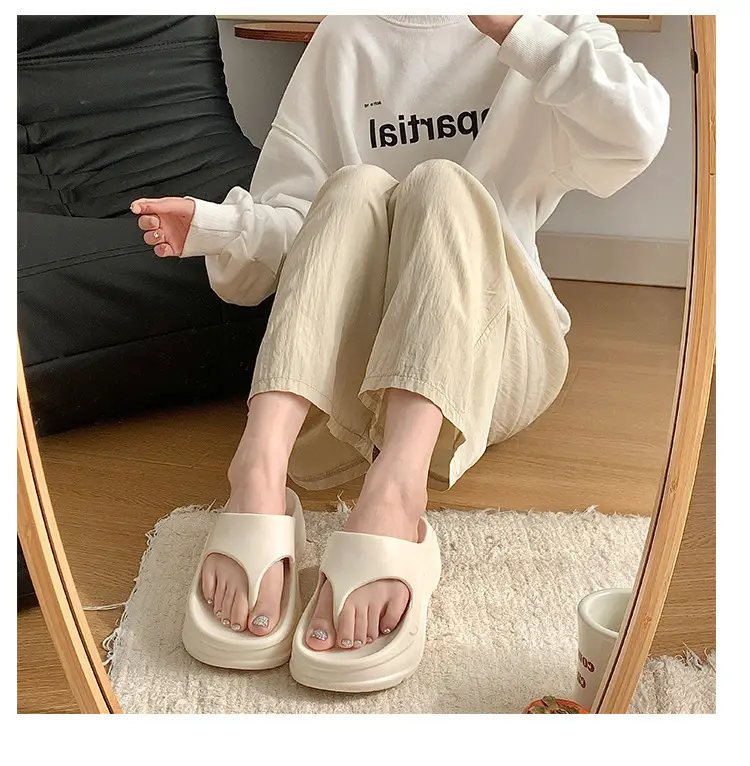 Women's Flip-Flops Slip-Flops Summer Non-Slip Korean Style Soft Bottom Thick Bottom Ins Trendy All-Match Comfortable Flip-Flops — feature 27