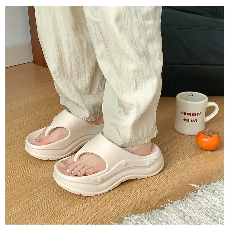 Women's Flip-Flops Slip-Flops Summer Non-Slip Korean Style Soft Bottom Thick Bottom Ins Trendy All-Match Comfortable Flip-Flops — feature 32