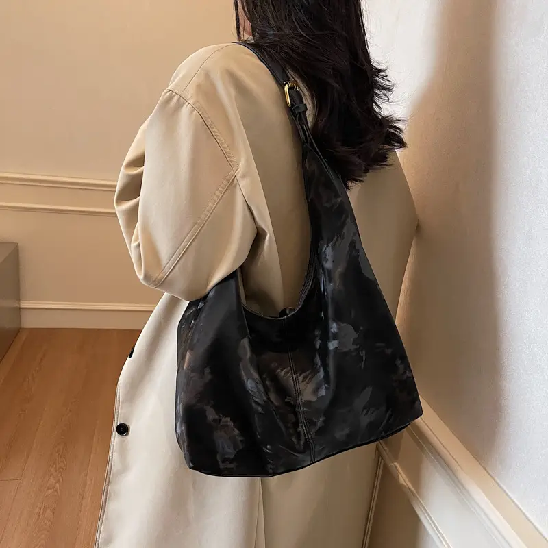 White Korean Style Underarm Tote Bag for Women - Image 6