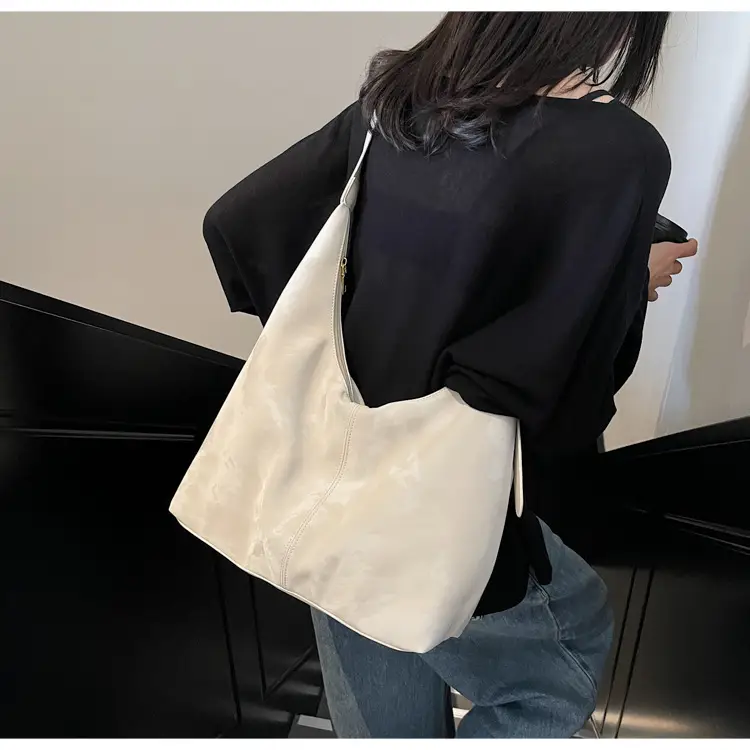 White Korean Style Underarm Tote Bag for Women — feature 11