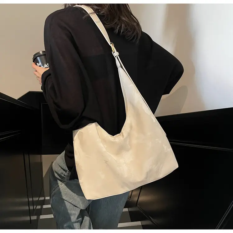 White Korean Style Underarm Tote Bag for Women — feature 12