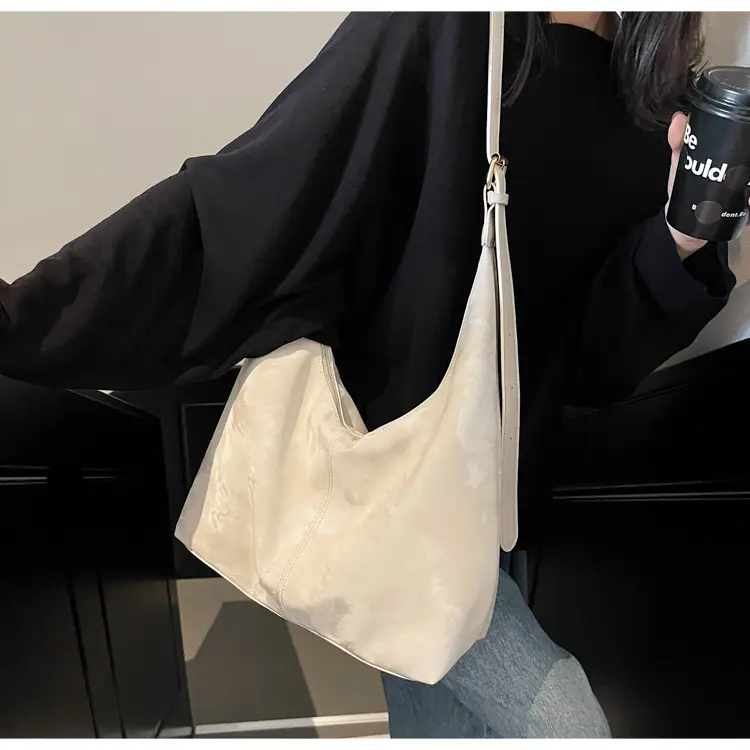 White Korean Style Underarm Tote Bag for Women — feature 13