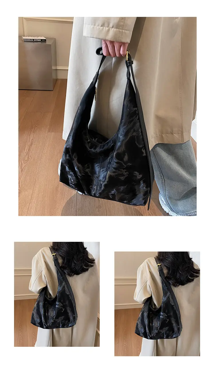 White Korean Style Underarm Tote Bag for Women — feature 23