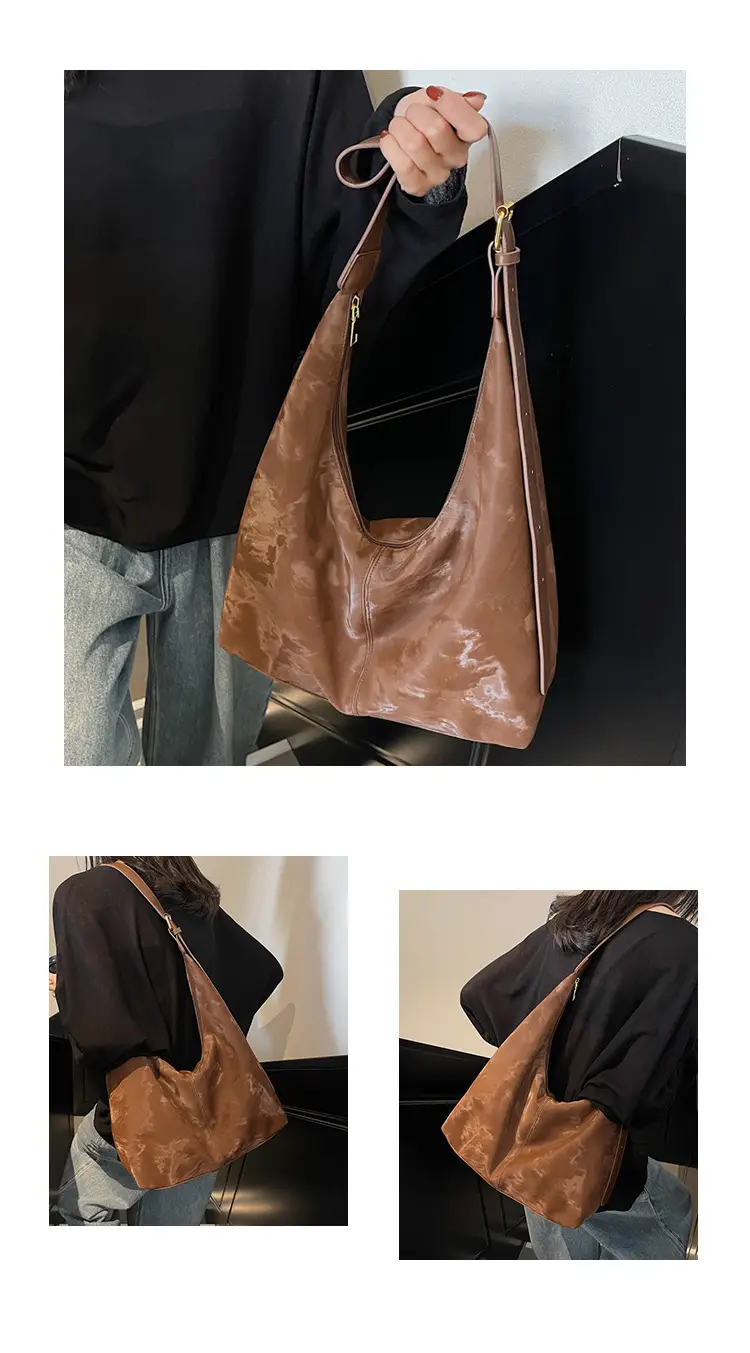 White Korean Style Underarm Tote Bag for Women — feature 24