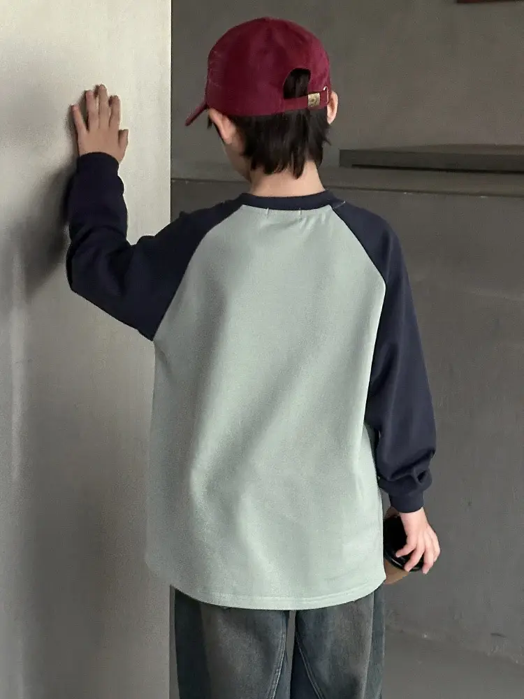 Boys Long Sleeve T-Shirt Grey 2025 Big Kidsren - Image 3