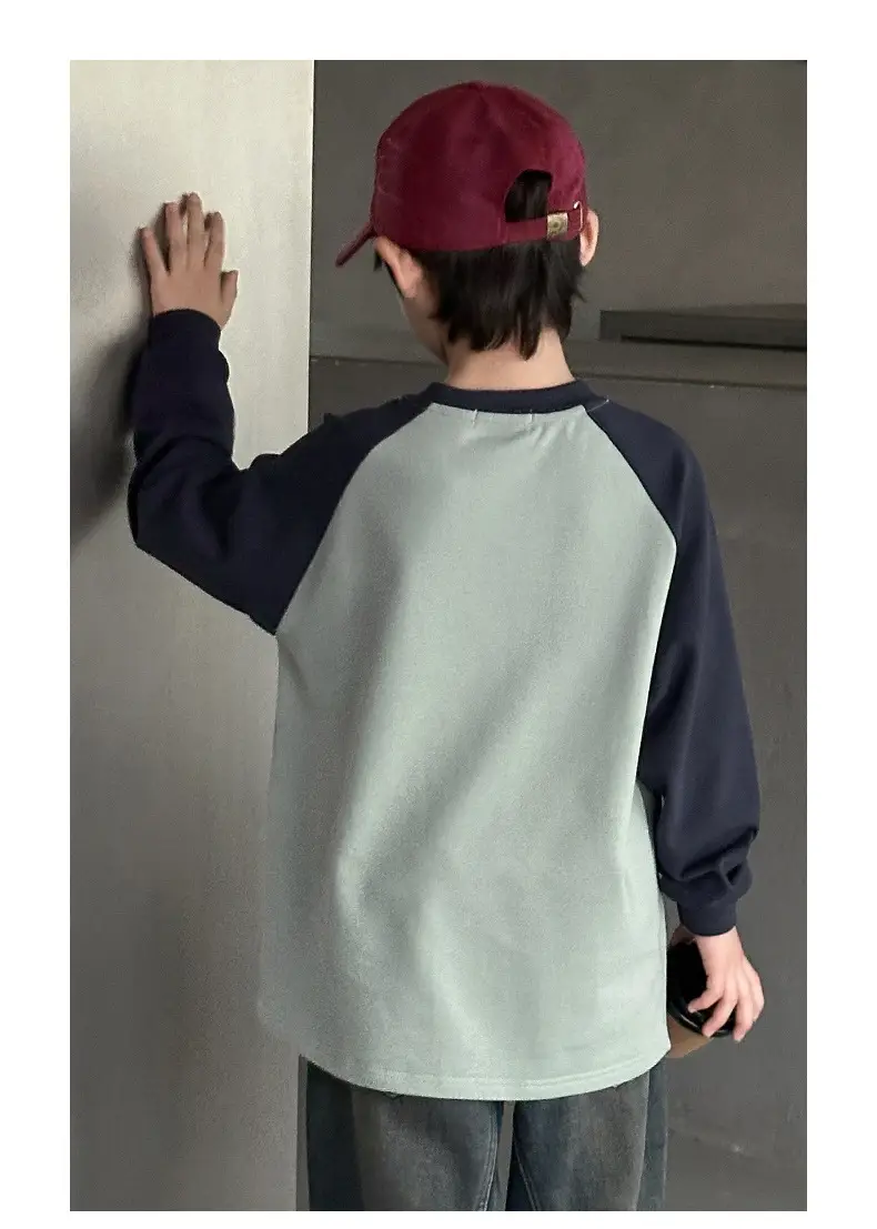 Boys Long Sleeve T-Shirt Grey 2025 Big Kidsren — feature 17