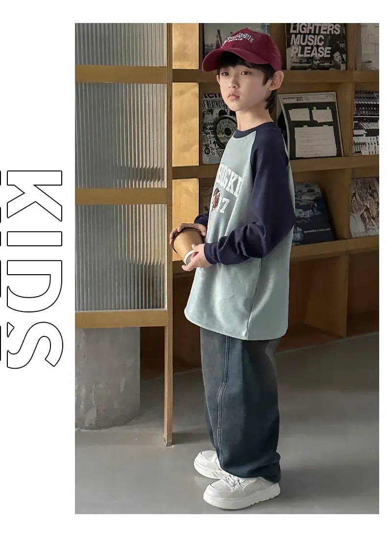 Boys Long Sleeve T-Shirt Grey 2025 Big Kidsren — feature 20