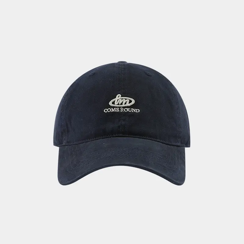 Japanese Style Letter Embroidered Baseball Cap Grey