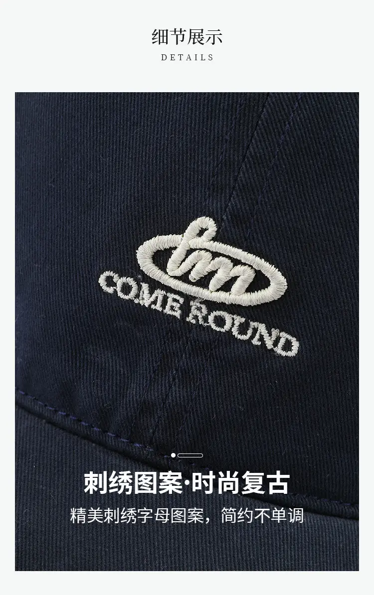 Japanese Style Letter Embroidered Baseball Cap Grey — feature 3