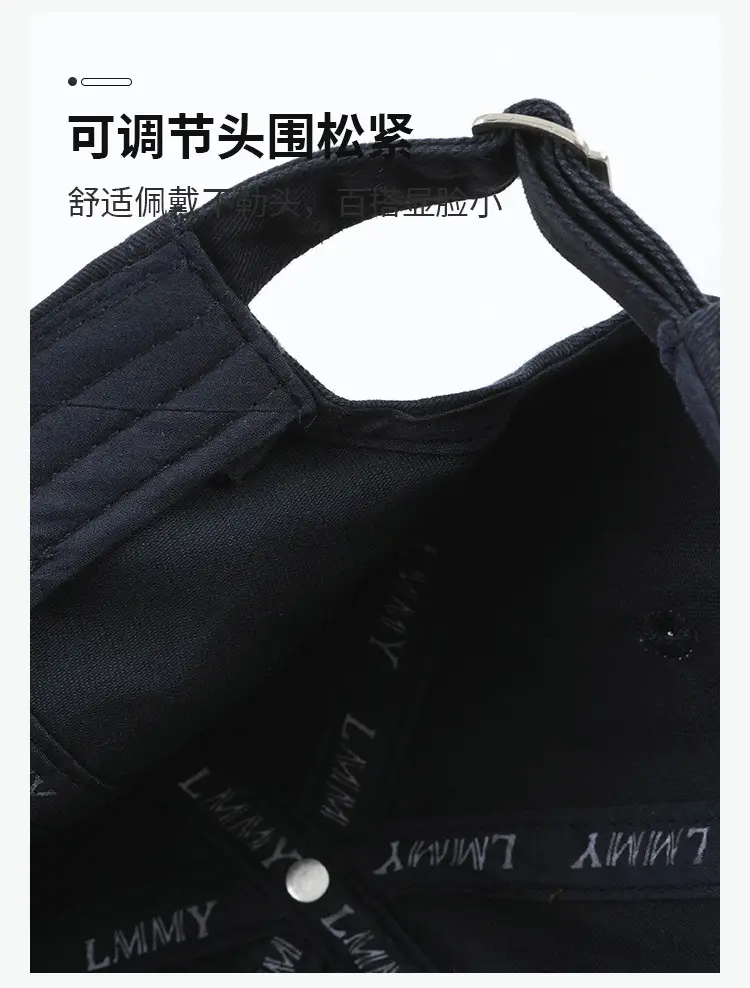 Japanese Style Letter Embroidered Baseball Cap Grey — feature 4