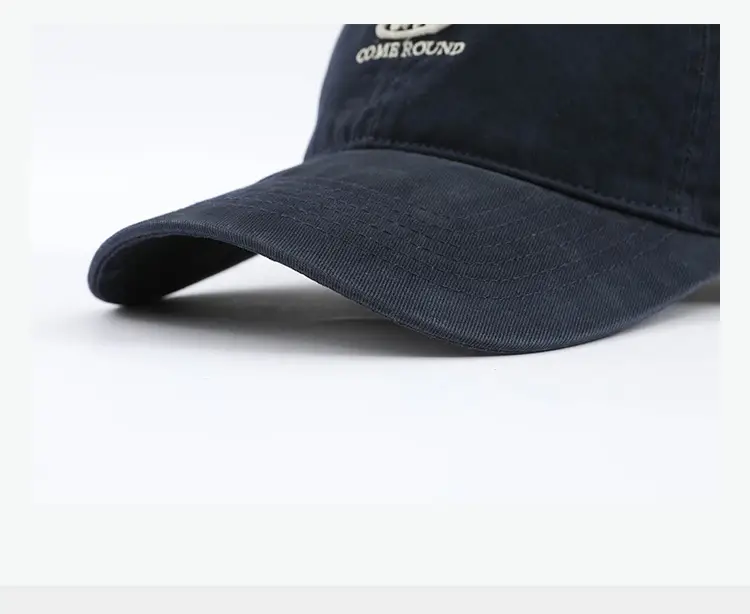 Japanese Style Letter Embroidered Baseball Cap Grey — feature 5