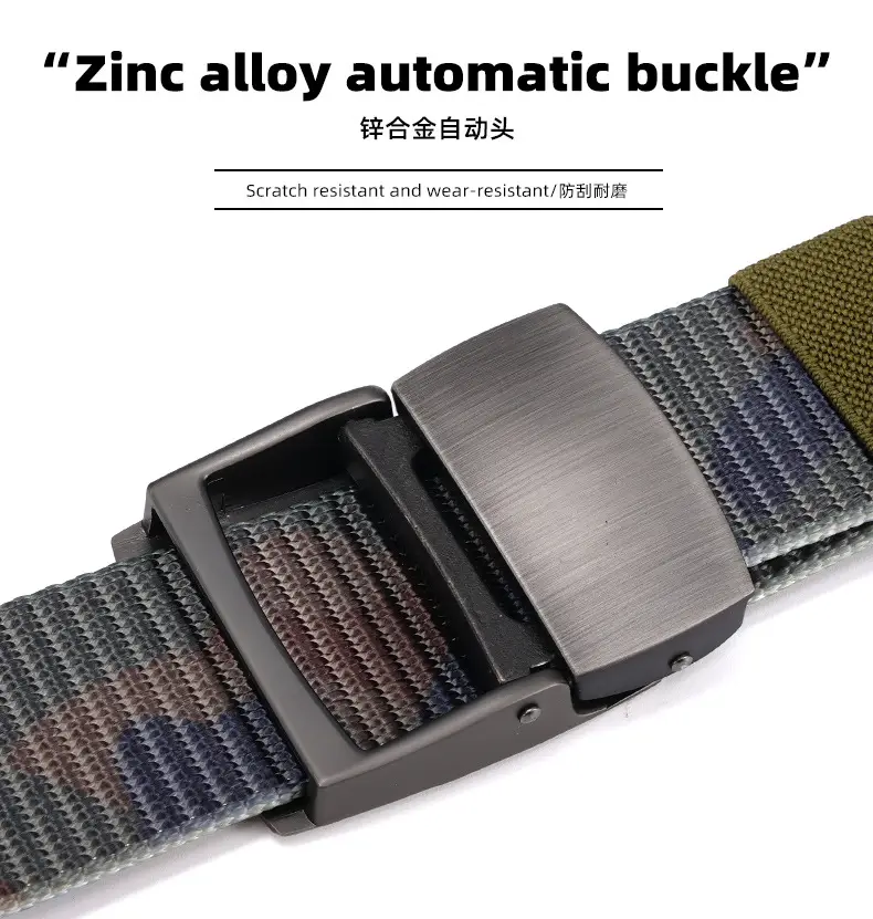 Men's Camo Tactical Belt with Alloy Buckle — feature 12