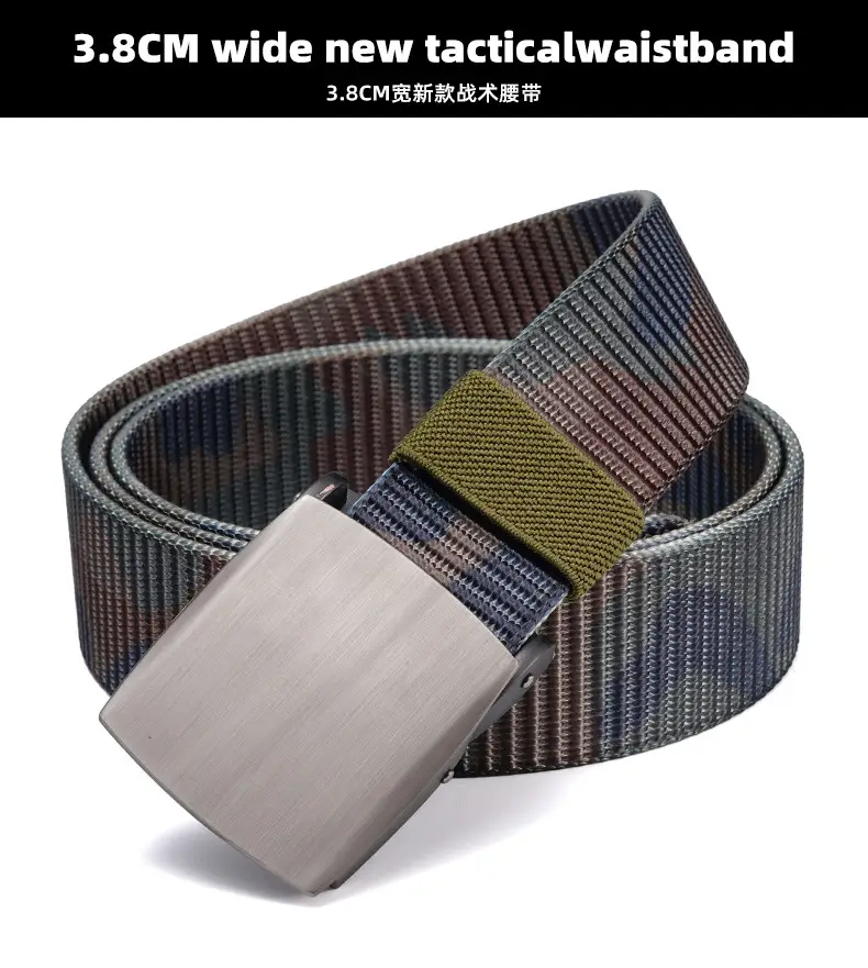 Men's Camo Tactical Belt with Alloy Buckle — feature 6